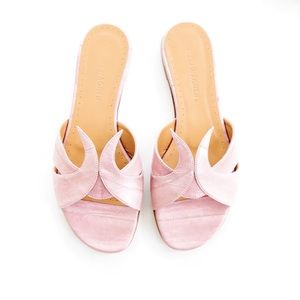 Alexa Wagner Pink Leandra Sandals Flats 38 7.5